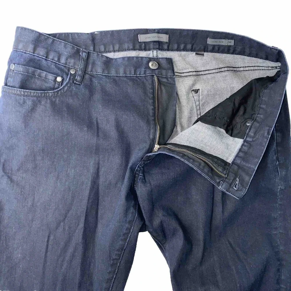 John Varvatos JV702 Slim Jeans Dark Blue Men's 38x31 Indigo Denim Stretchy Japan - Picture 4 of 16